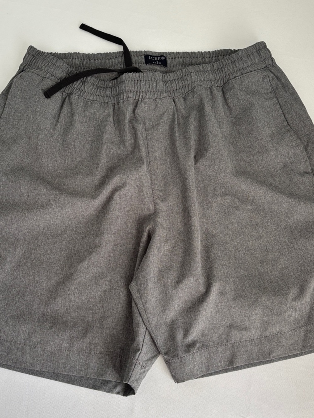 J. Crew Men’s Athletic Elastic-Waist Shorts — Gray & Navy - Picture 4 of 10